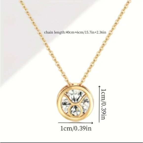 Elegant 14K Gold Plated Astrology Zodiac Sign Necklace - Picture 4 of 6
